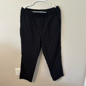 Ann Taylor embroidered flower cotton pull on pants